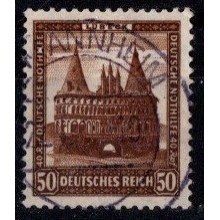 1931 - Tysk Rige - AFA 457 - Frimærke - Nødhjælp - 50+40 pf. brun - Stemplet.